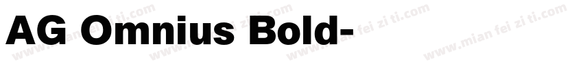 AG Omnius Bold字体转换